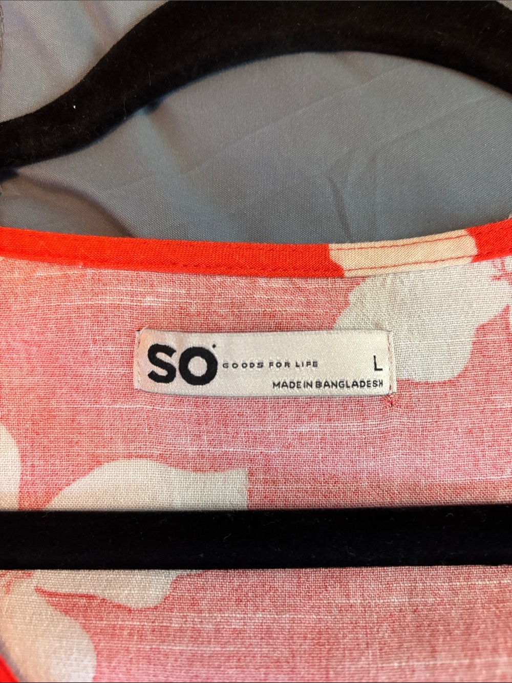 SO Orange Floral Button-Front Tie-Waist Dress - Picture 6 of 8